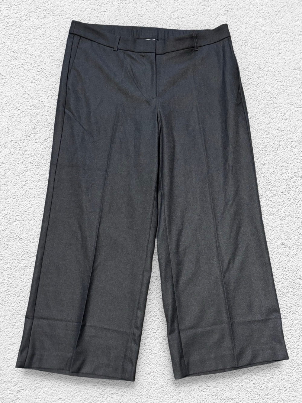 NWT J.Jill Wide Leg Stylish Cropped Dress Pants - Dark Charcoal  14
